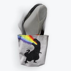 Dinosaur Rainbow Tote Bag